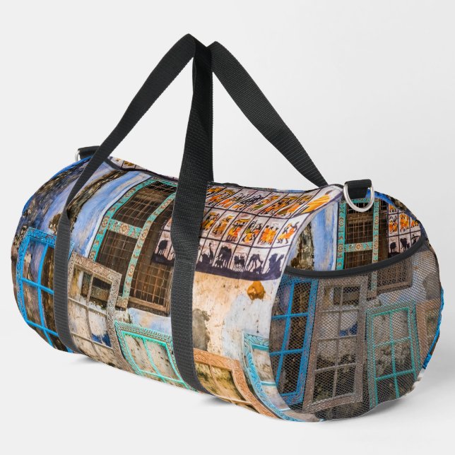 Colourful window frames duffle bag (Right Corner)