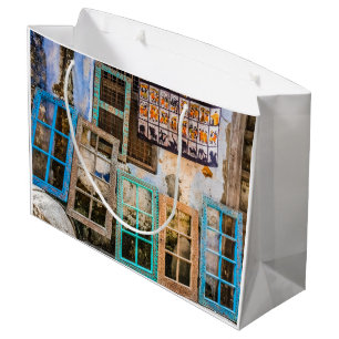 Colourful window frames large gift bag