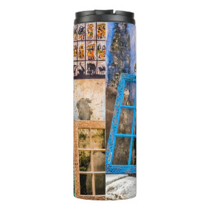 Colourful window frames thermal tumbler