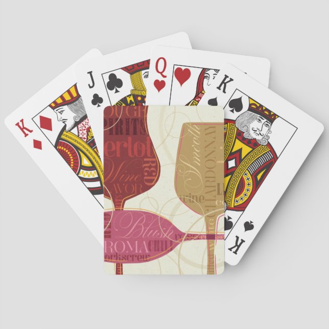 Colourful Wine Glasses Playing Cards (Back)