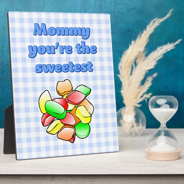Colourful Wine Gums Plaque (Side)