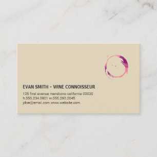 Colourful Wine Stain Business Card