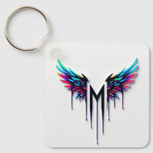 Colourful wings M Square Keychain
