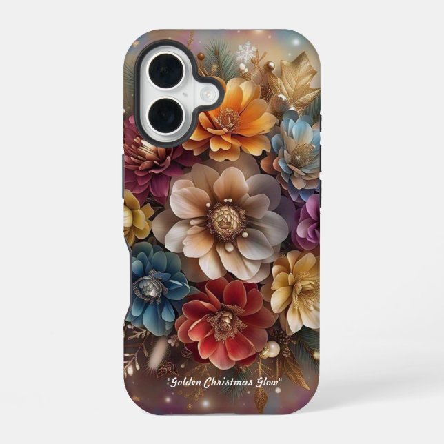 "Colourful Winter Joy" iPhone 16 Case (Back)