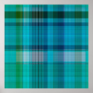 Colourful winter masculine seamless plaid texture. poster