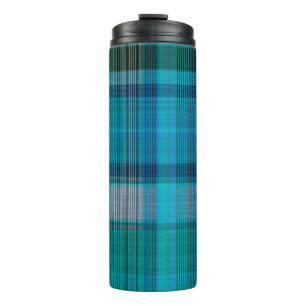 Colourful winter masculine seamless plaid texture. thermal tumbler
