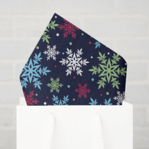 Colourful Winter Snowflakes Tissue Paper