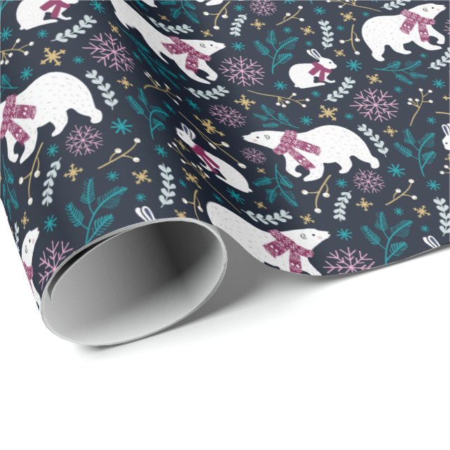 Colourful Winter Wonderland Wrapping Paper (Roll Corner)
