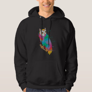 Colourful Wise Bird Forest Animal Cute Owl 1 Hoodie