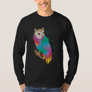 Colourful Wise Bird Forest Animal Cute Owl 1 T-Shirt