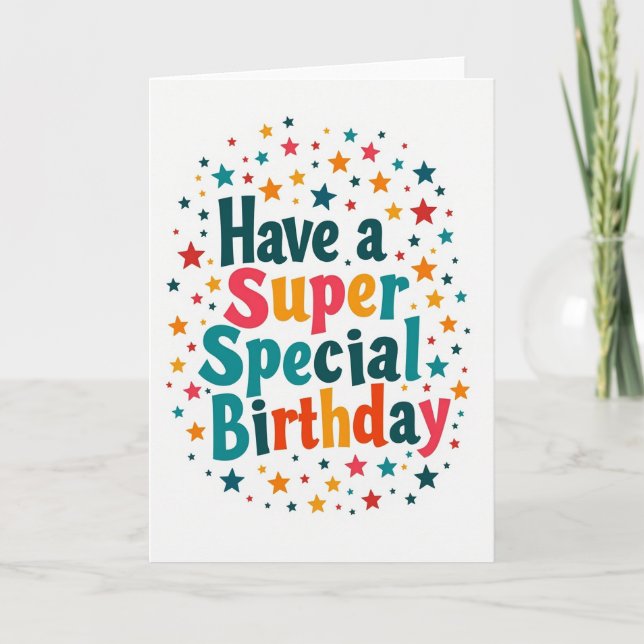 Colourful Wish Birthday Card (Front)