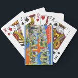 Colourful Wiston Salem NC Playing Cards<br><div class="desc">It's a colourful retro postcard greeting from Winston Salem, North Carolina repurposed!</div>