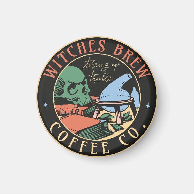 Colourful Witches Brew  Magnet (Front)