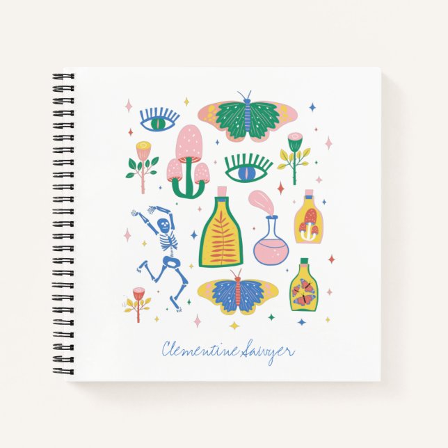 Colourful Witchy Magic Potion Personalised  Notebook (Front)