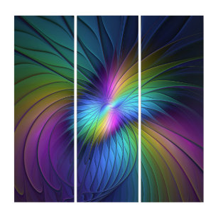 Colourful With Blue Modern Abstract Fractal Art