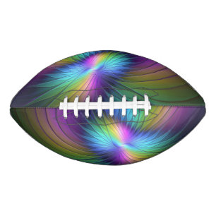 Colourful With Blue Modern Abstract Fractal Art American Football