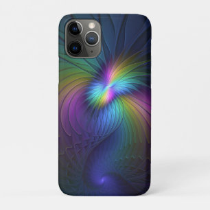 Colourful With Blue Modern Abstract Fractal Art iPhone 11 Pro Case
