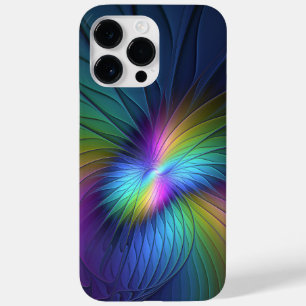 Colourful With Blue Modern Abstract Fractal Art Case-Mate iPhone 14 Pro Max Case