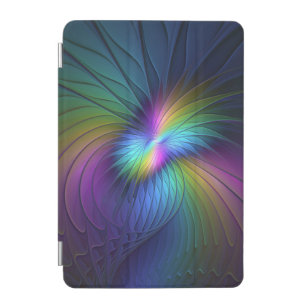 Colourful With Blue Modern Abstract Fractal Art iPad Mini Cover