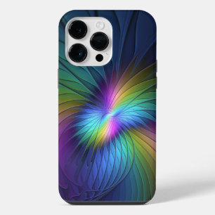 Colourful With Blue Modern Abstract Fractal Art iPhone 14 Pro Max Case