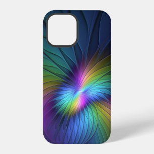 Colourful With Blue Modern Abstract Fractal Art iPhone 12 Pro Case
