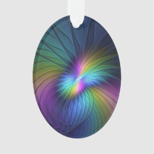 Colourful With Blue Modern Abstract Fractal Art Ornament