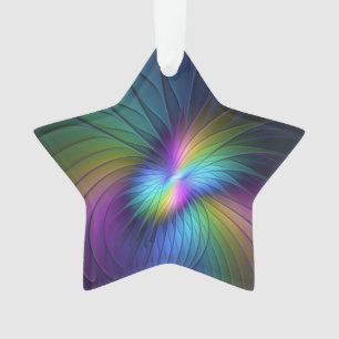 Colourful With Blue Modern Abstract Fractal Art Ornament