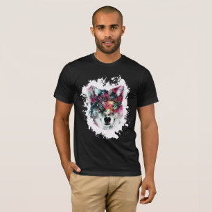 Colourful Wolf Art T-Shirt