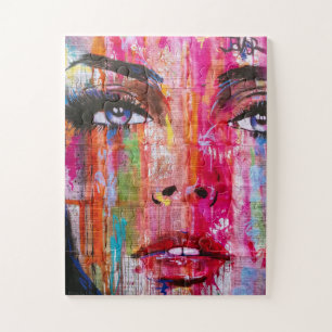 Colourful Woman's Face Graffiti Art Jigsaw Puzzle