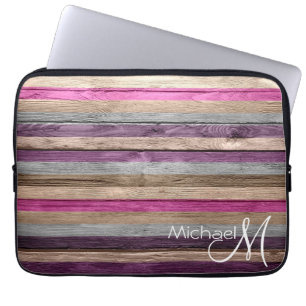 Colourful Wood Abstract Painting #2 Laptop Sleeve