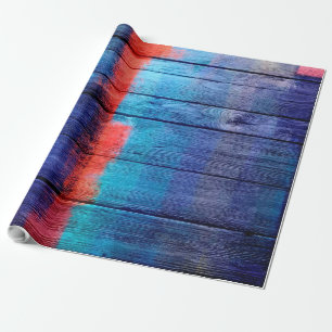 Colourful Wood Abstract Painting #6 Wrapping Paper