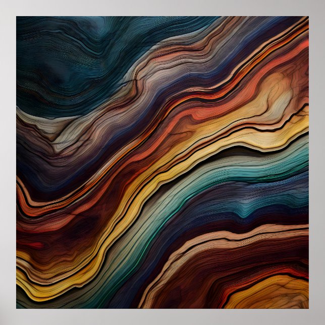 Colourful Wood Art Poster (Front)