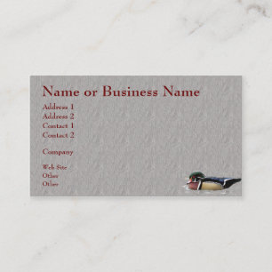 Colourful Wood Duck Business or Profile Card