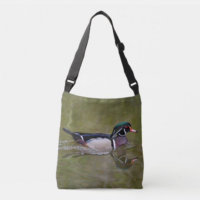 Colourful wood duck crossbody bag (Front)