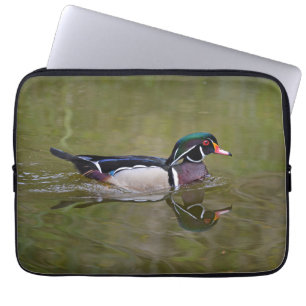 Colourful wood duck laptop sleeve