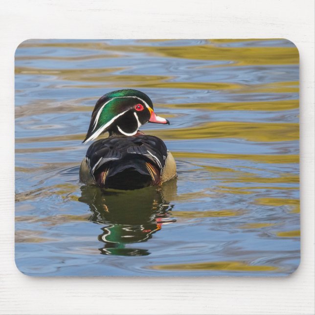 Colourful Wood Duck Mouse Mat (Front)