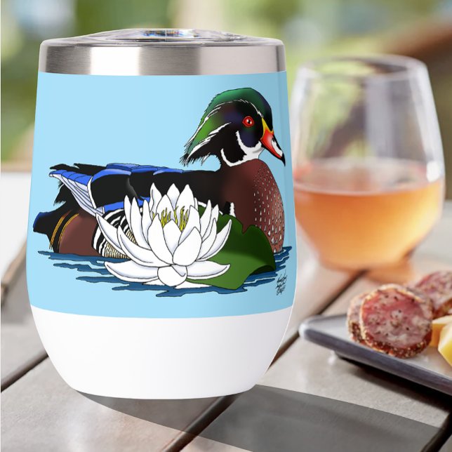 Colourful Wood Duck Water Lily Wildlife Blue  (Creator Uploaded)