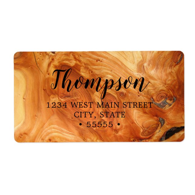 Colourful Wood Grain Return Label (Front)