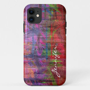 Colourful Wood Grain Texture #3 iPhone 11 Case