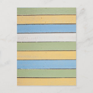 Colourful Wood Planks postcard