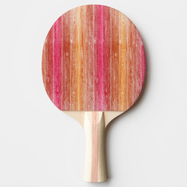 colourful wood wall ping pong paddle (Front)
