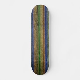 colourful wood wall vintage skateboard