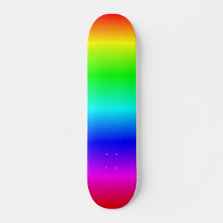 Colourful wooden fence planks rainbow skateboard