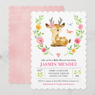 Colourful Woodland Forest Baby Shower Sprinkle Dee Invitation