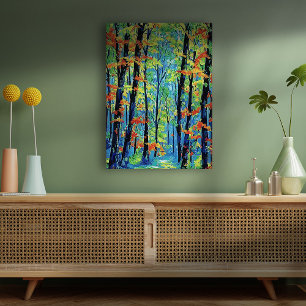 Colourful Woodlands Canvas Print