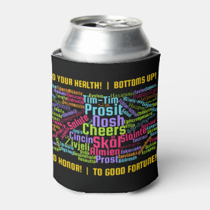 Colourful Word Art Cheers in Many Languages Can Cooler
