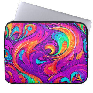 Colourful World: Flowy Patterns Laptop Sleeve