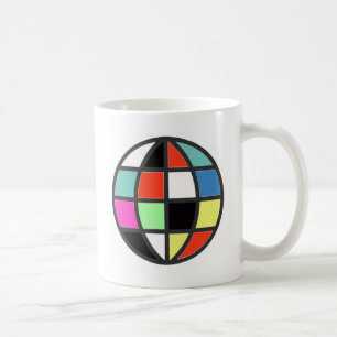 colourful world globe coffee mug