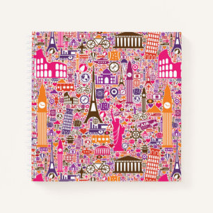 Colourful World Pattern Notebook