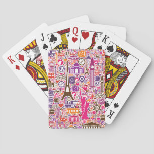 Colourful World Pattern Playing Cards